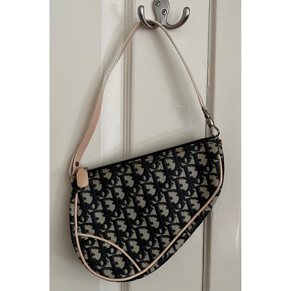 Christian Dior 2003 Diorissimo Saddle Pochette Mini Vintage - Picture 1 of 11